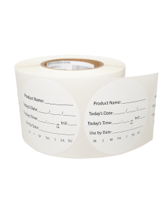 3" Circle Day Code-Removable Label