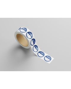 1" Circle Day Code removable Monday label