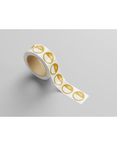 1" Circle Day Code removable Tuesday label